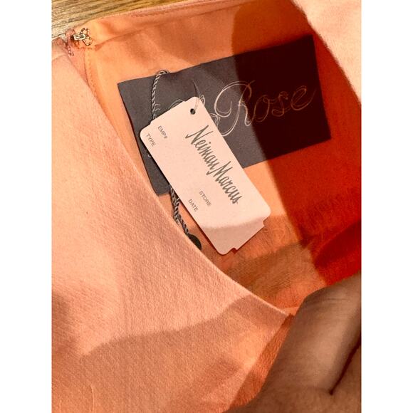 Lela Rose Grace Full-Skirt Fringe-Trim Dress in peach Blush size 2 / XS - Picture 4 of 13